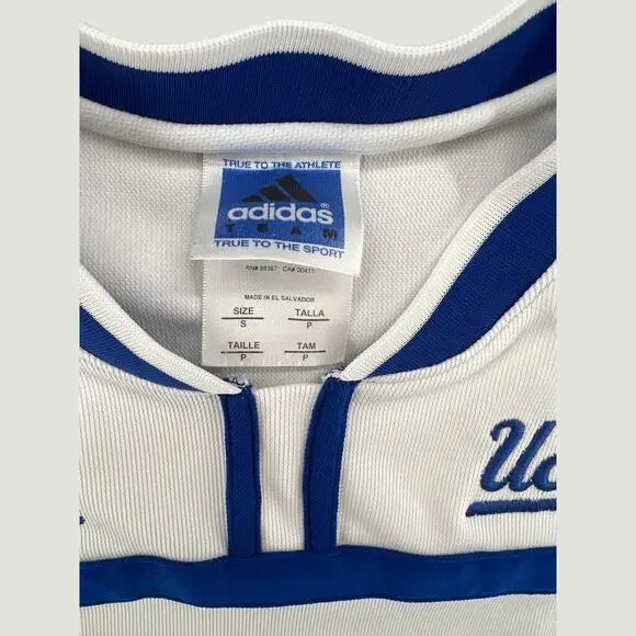 Adidas UCLA Bruins Long Sleeve Pullover Shirt White Blue Men’s Small - Picture 4 of 7